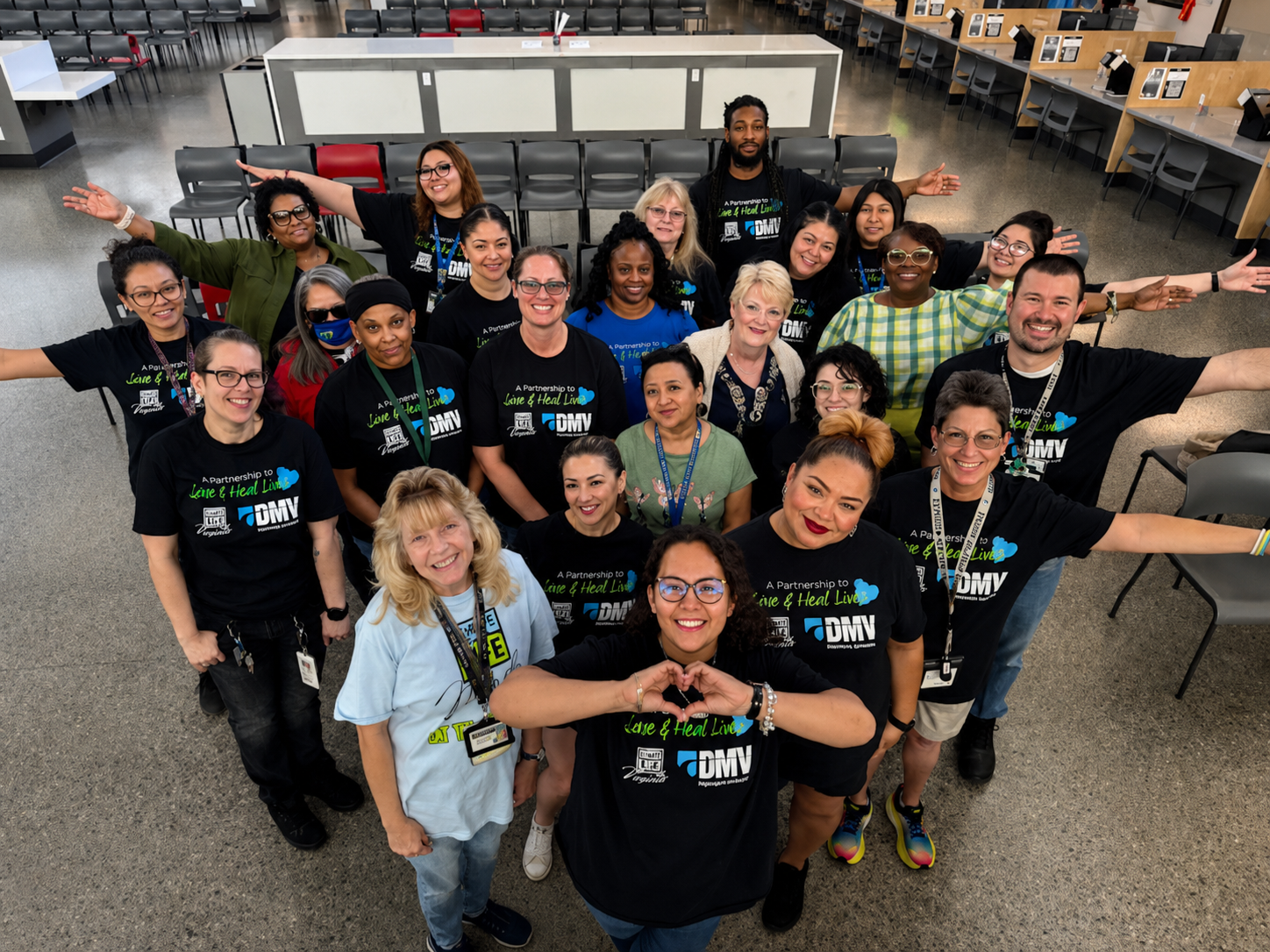 dmv employees photo for donor day